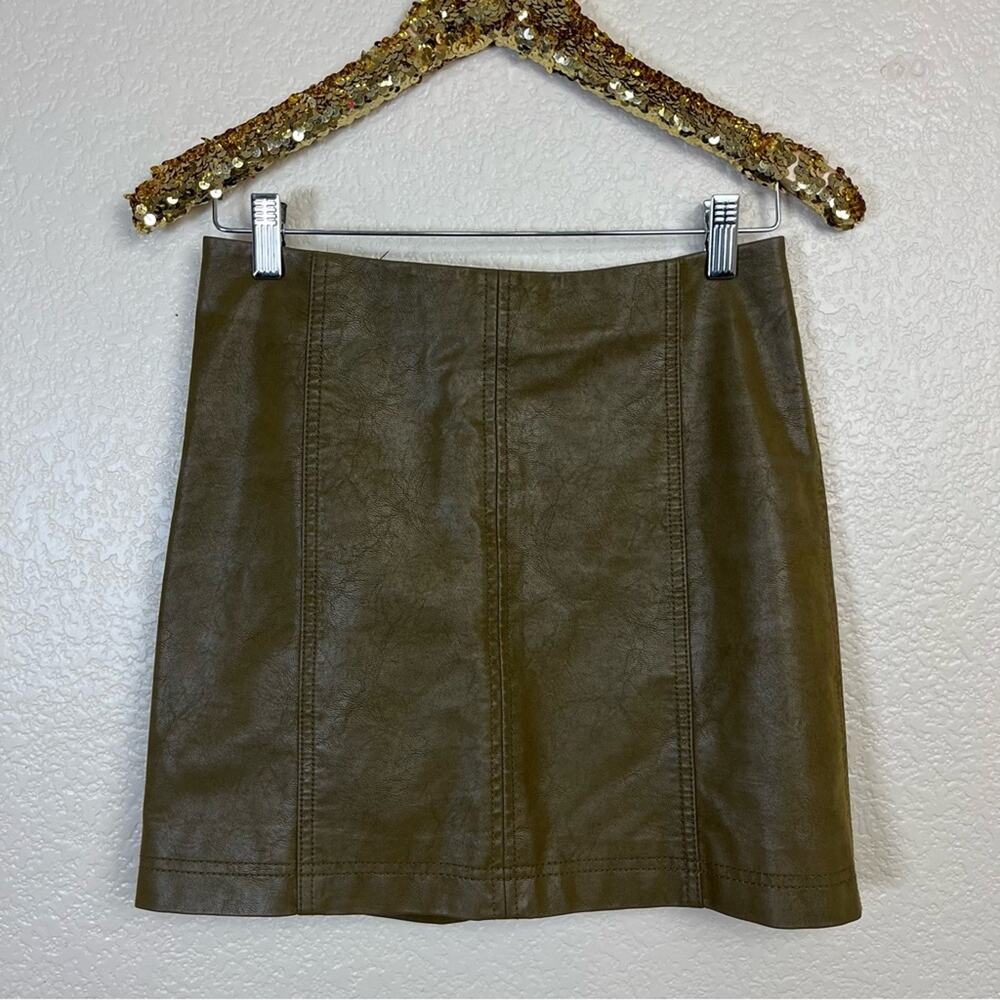 Free People • Modern Femme Faux-Leather Mini Skirt
